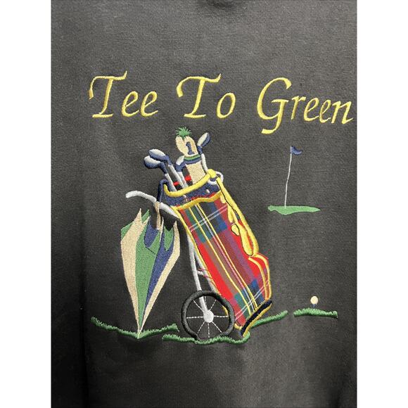 Vintage Briar Creek Sportswear Men’s XL Black Golf Sweatshirt Embroidered - Picture 2 of 9